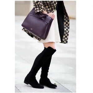 Stuart Weitzman 5050 Black Suede Knee-High Boots Size 6.5 ASO Kate Middleton